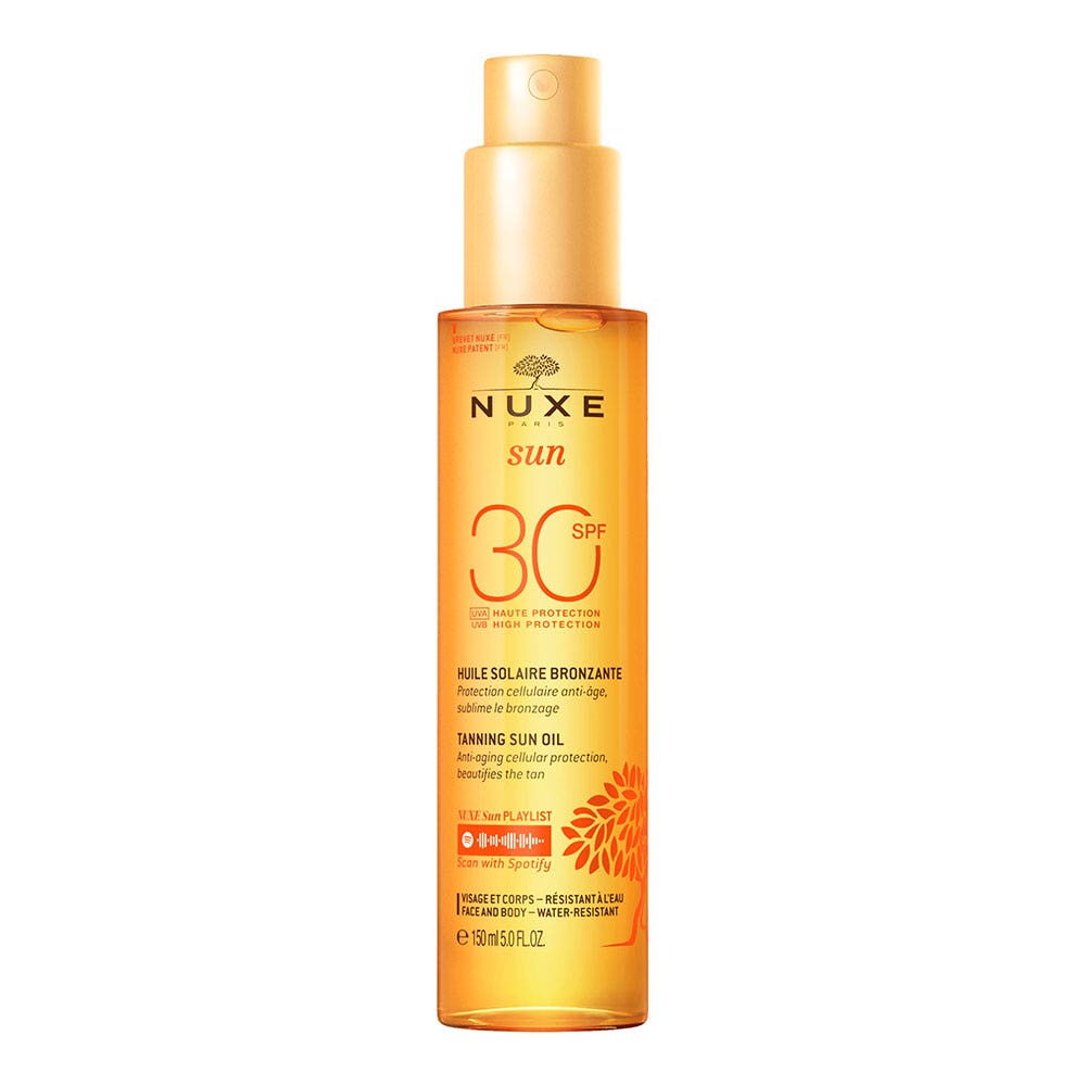 Nuxe Sun Aceite bronceador rostro y cuerpo proteccion alta SPF30 150ml