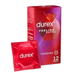 Durex Feeling Preservativos extra finos y lubricados Extra x12
