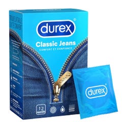 Durex Jeans Preservativos lubricados Classic X12
