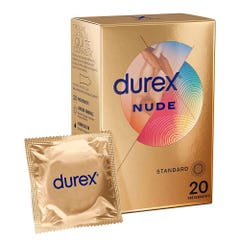 Durex Nude Préservatifs Latex - Sensation Peau contre Peau Standard x16