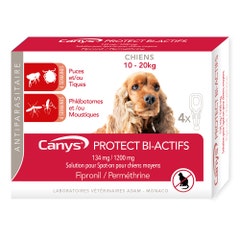 Canys Protect Bi-actifs 134 mg/1200 mg solución para perros spot (10-20kg) 4x2,20 ml