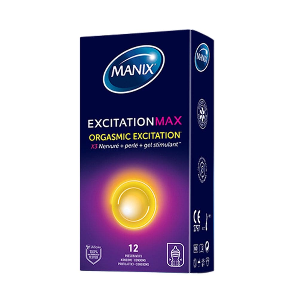 Manix Excitation max Preservativos triple estimulación x14