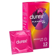 Durex Pleasure Preservativos textura intensa puntos y estrías Me x12