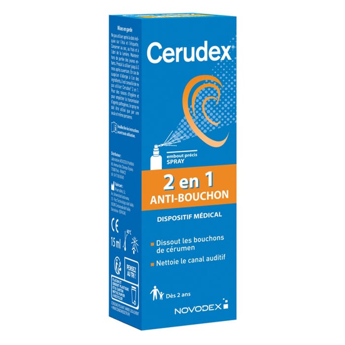 Spray oídos 2 en 1 Cerudex 15ml Cerudex Novodex