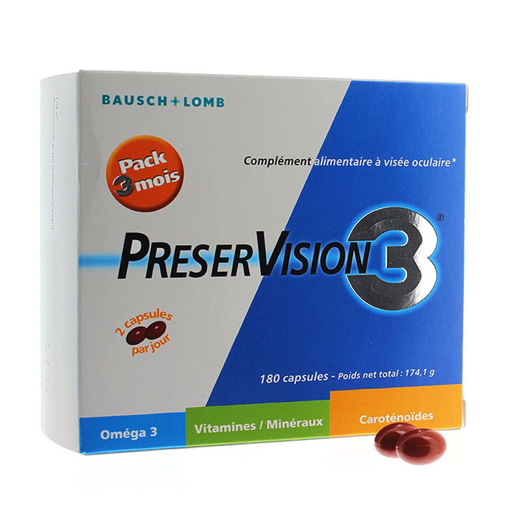 Bausch&Lomb Preservision Visee ocular "" 180 cápsulas