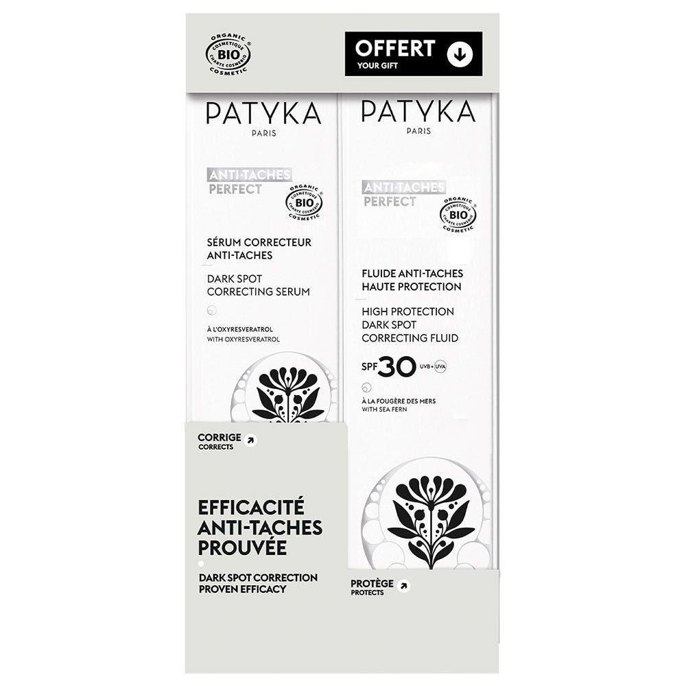 Patyka Antimanchas Perfect Dúo Suero corrector bio + Fluido de alta protección SPF30