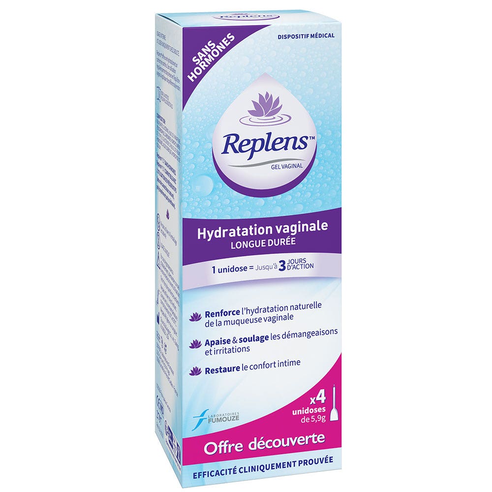 Replens Gel Vaginal Lubricante 4 Aplicadores Monodosis