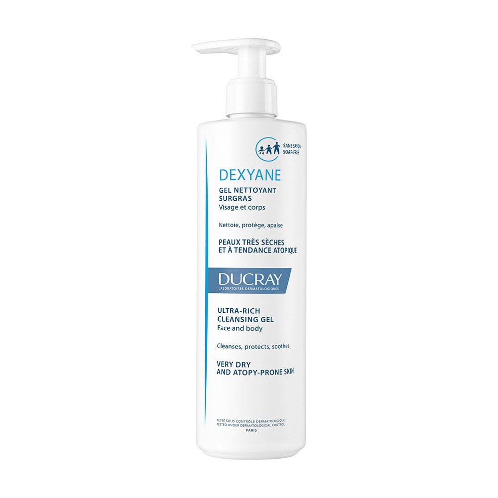 Ducray Dexyane Gel Limpiador Sobregraso Rostro Y Cuerpo Pieles Muy Secas Con Tendencia Atopica 400ml