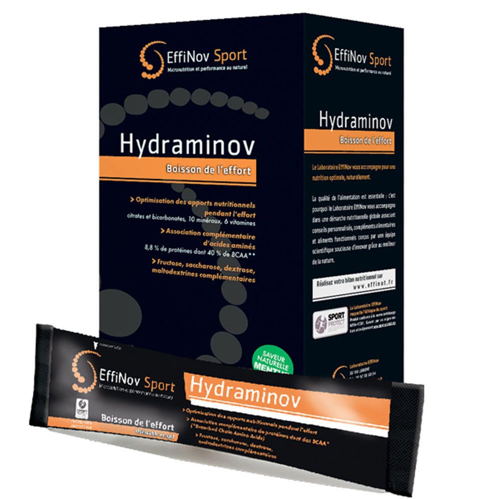 Effinov Nutrition Bebida de ejercicio Hydraminov deporte 10 palos
