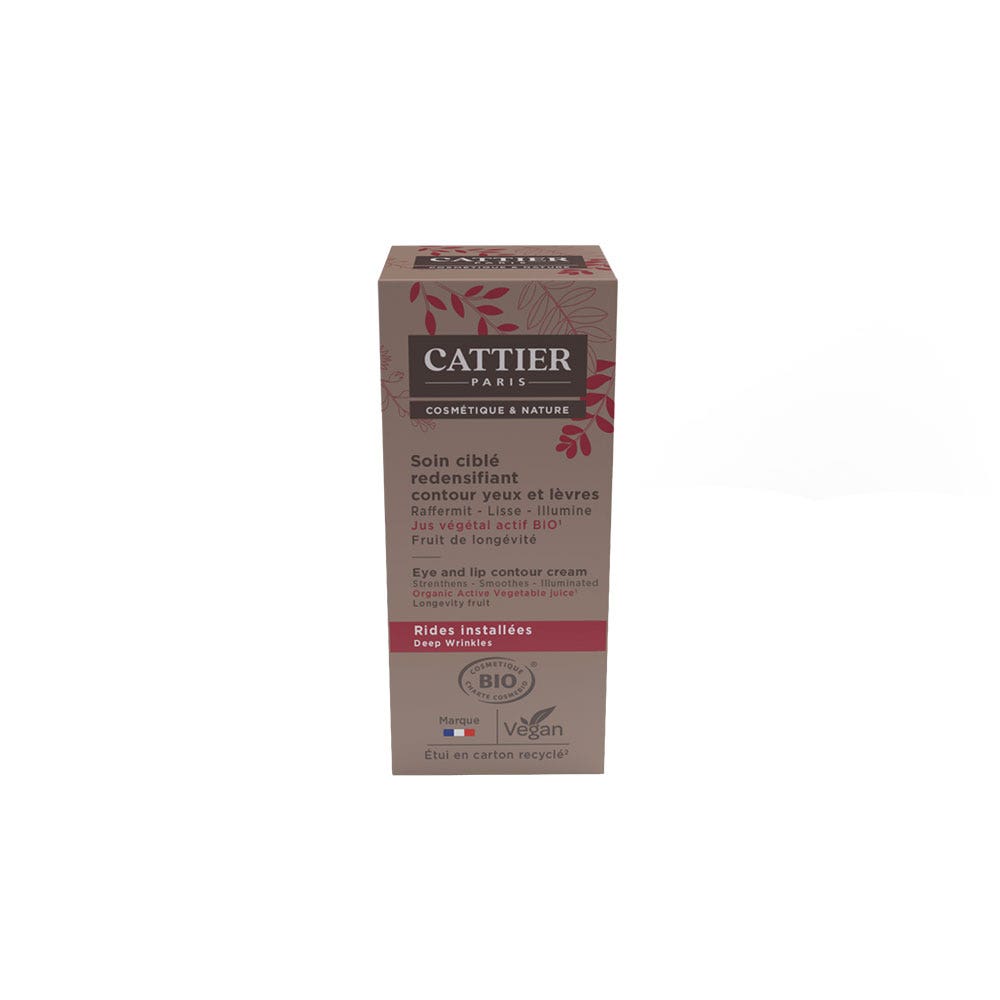 Cattier Contorno de Ojos y Labios BIO Densificante Target Care Rides instalées 15ml