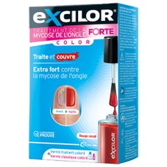Excilor Tratamiento de los hongos en las uñas Forte Color Rojo Coral 30 ml