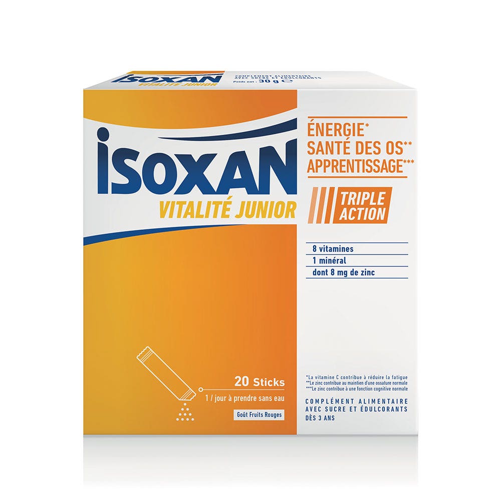 Isoxan Vitalidad junior Energía, salud ósea y aprendizaje 20 Palos
