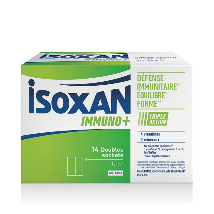 Isoxan Inmuno+ Defensa inmunitaria, equilibrio y forma física 14 bolsas dobles