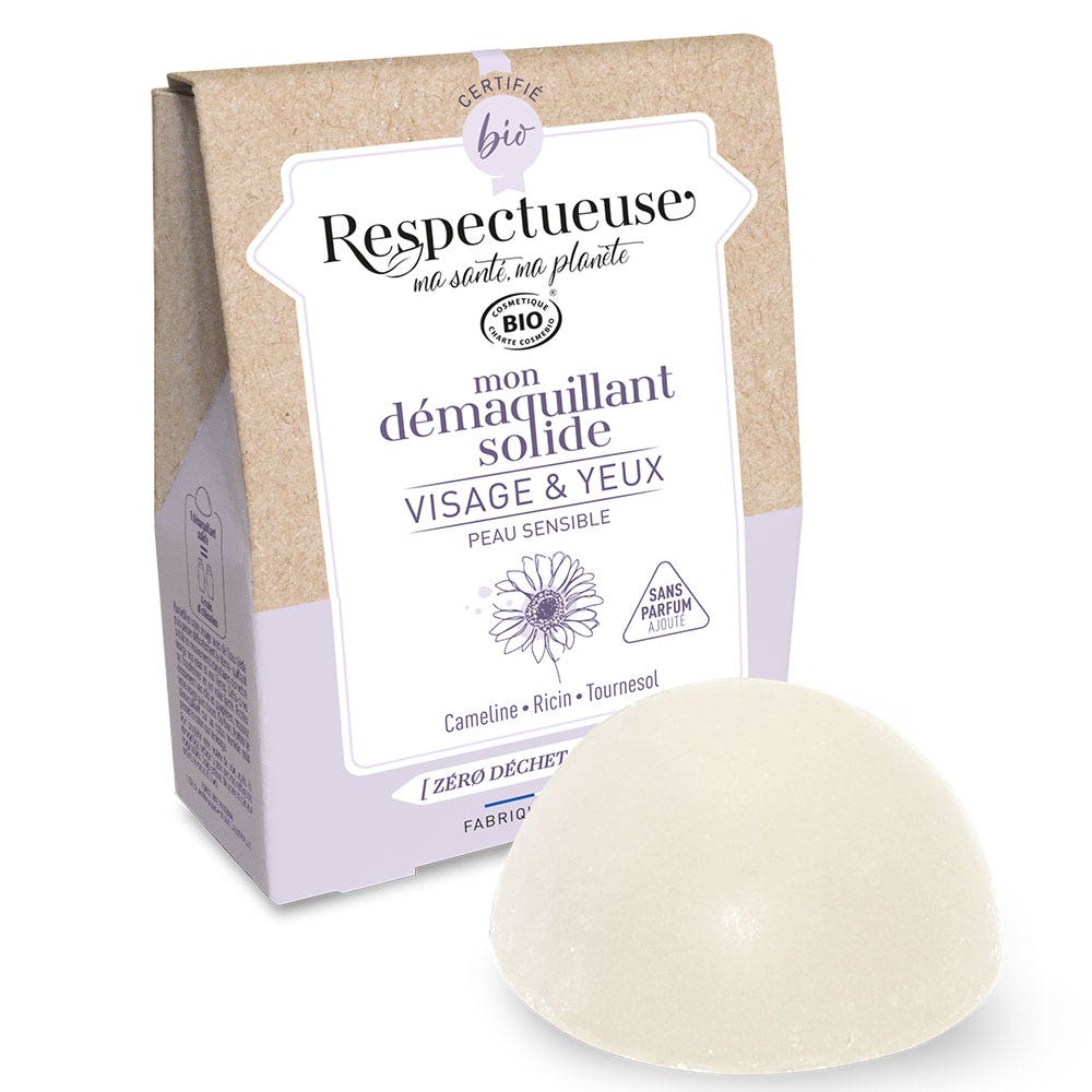 Respectueuse Desmaquillante ecológico para cara y ojos Piel sensible 25g