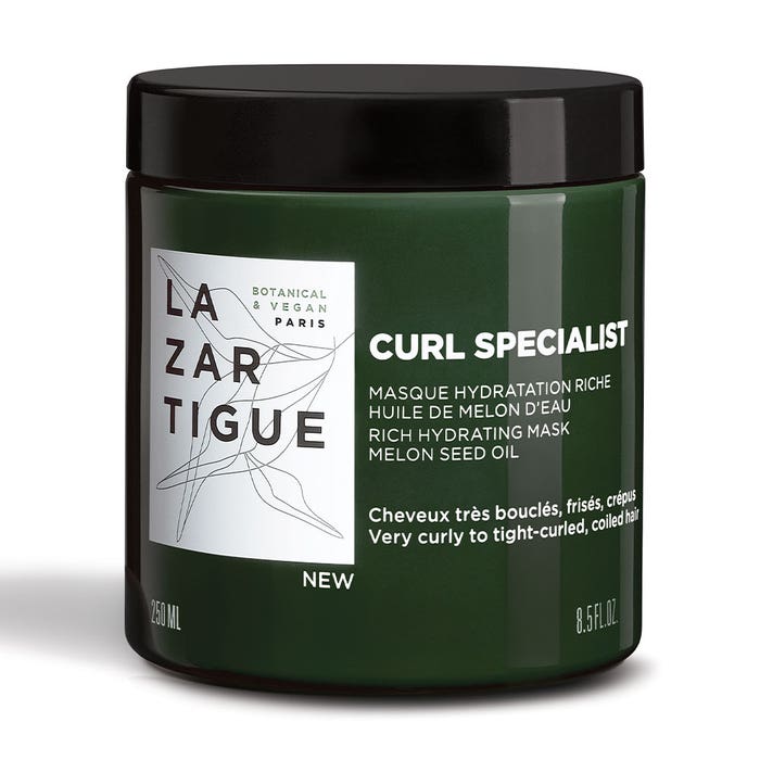 Lazartigue Curl Specialist Mascarilla Hidratante Cabello muy rizado, crespo o encrespado 250 ml