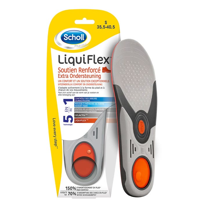 Scholl LiquiFlex Plantillas de sujeción reforzadas para mujer Talla 35.5-40.5