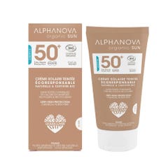 Alphanova Organic Sun Sun Crema Solar Con Color Spf50+ Bio Perfume Monoi 50g