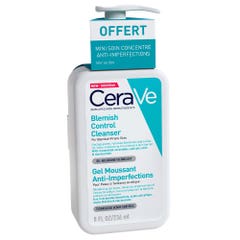 Cerave Cleanse Visage Gel espumoso antiimperfecciones + Mini Concentrado Anti-Imperfecciones Free 3ml 236 ml