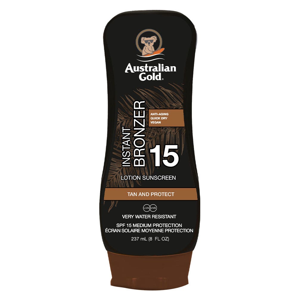 Australian Gold Loción solar con Bronzer SPF15 237 ml
