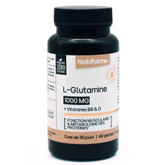 Nat&Form Premium L-Glutamina 60 cápsulas