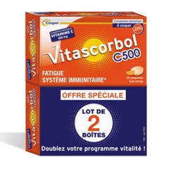Vitascorbol Vitamina C 500 mg Sabor a naranja 2x24 Comprimidos masticables