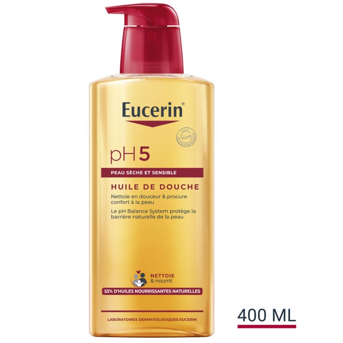 Aceite de ducha 400ml Ph5 piel seca y sensible Eucerin