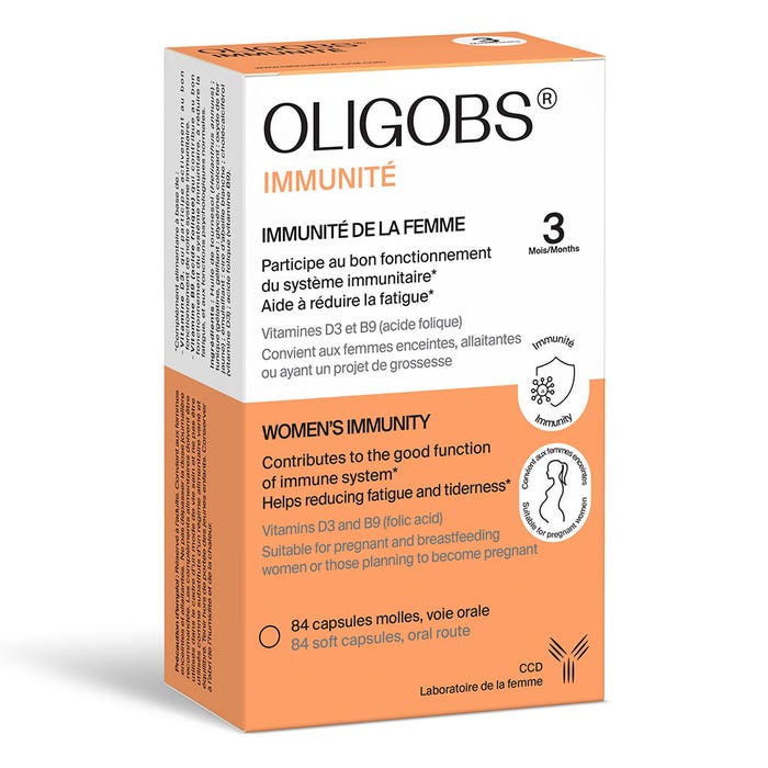 Ccd Oligobs Immunea femenina Vitaminas D3+B9 84 cápsulas