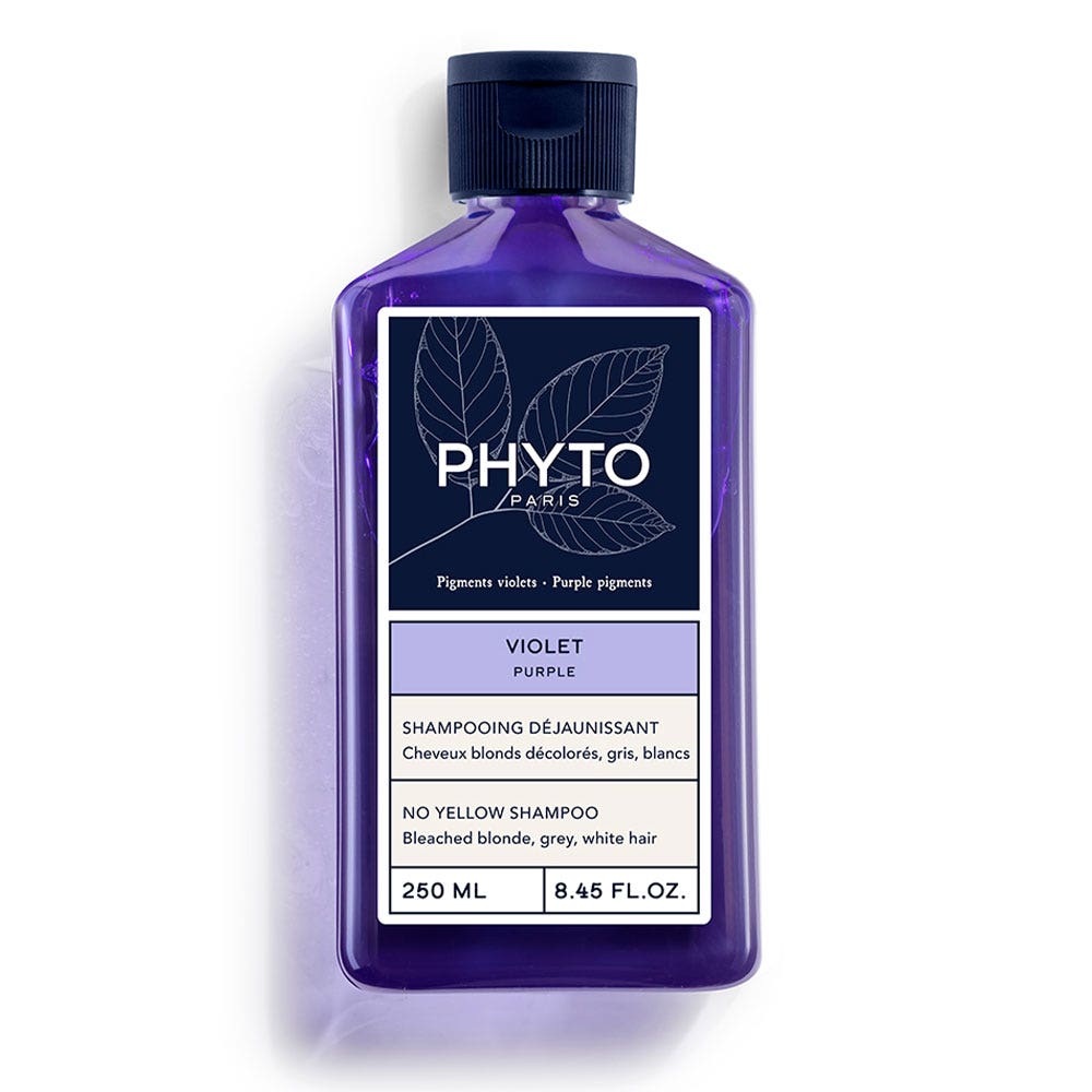Phyto Paris Violet Champú rejuvenecedor cabello rubio, decolorado, gris, blanco 250 ml