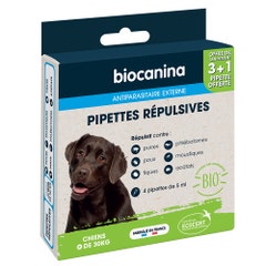 Biocanina Pipeta repelente para perros de más de 30 kg 3 pipetas + 1 gratis
