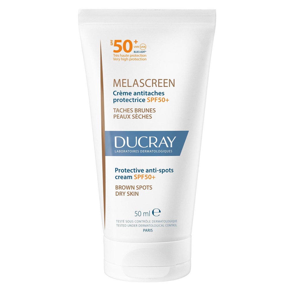 Ducray Melascreen Uv Crema Enriquecida Manchas Oscuras Pieles Secas Spf50+ Taches Brunes 50ml