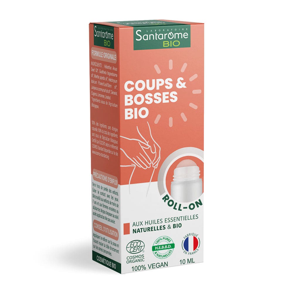 Santarome Roll-On Golpes y hematomas orgánicos Con Aceites Esenciales 10 ml