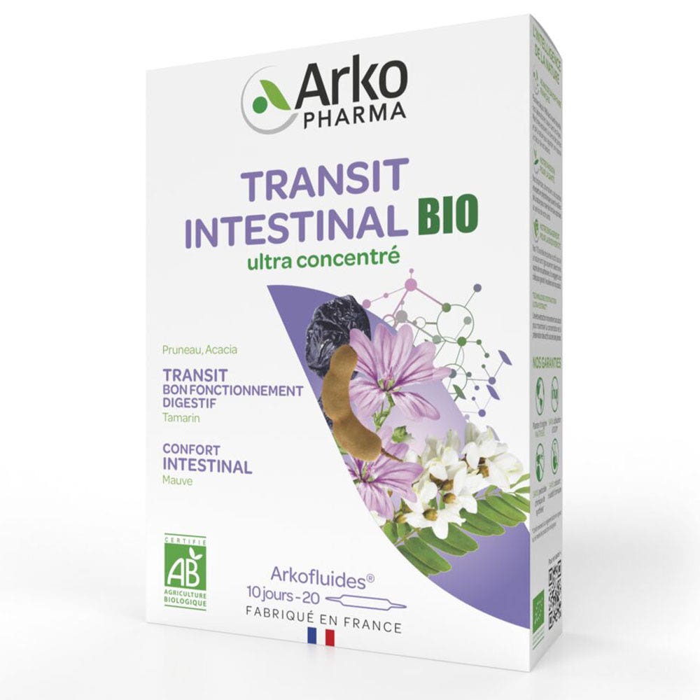 Arkopharma Arkofluidos Tránsito intestinal bio 20 ampollas