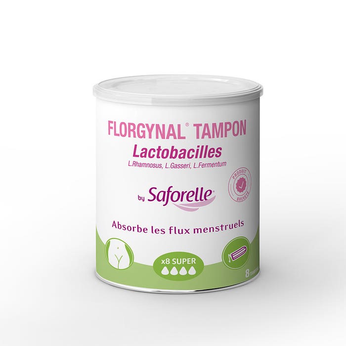 Saforelle Florgynal Super tampones con lactobacilos Sin aplicador x8