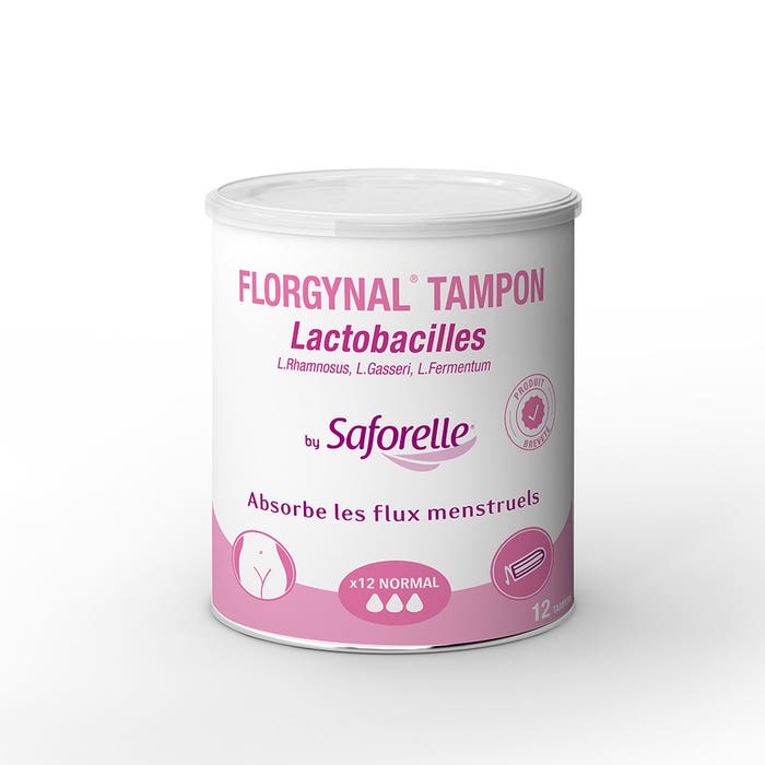 Saforelle Florgynal Tampones normales con lactobacilos Sin aplicador x12