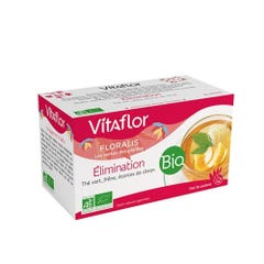 Vitaflor Floralis Té ecológico de eliminación Sabor cítrico 18 bolsas