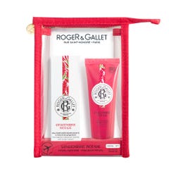 Roger & Gallet Gingembre Rouge Eau Parfumée Bienfaisante + Gel de Ducha Neceser 30ml + Gel douche 50ml offert