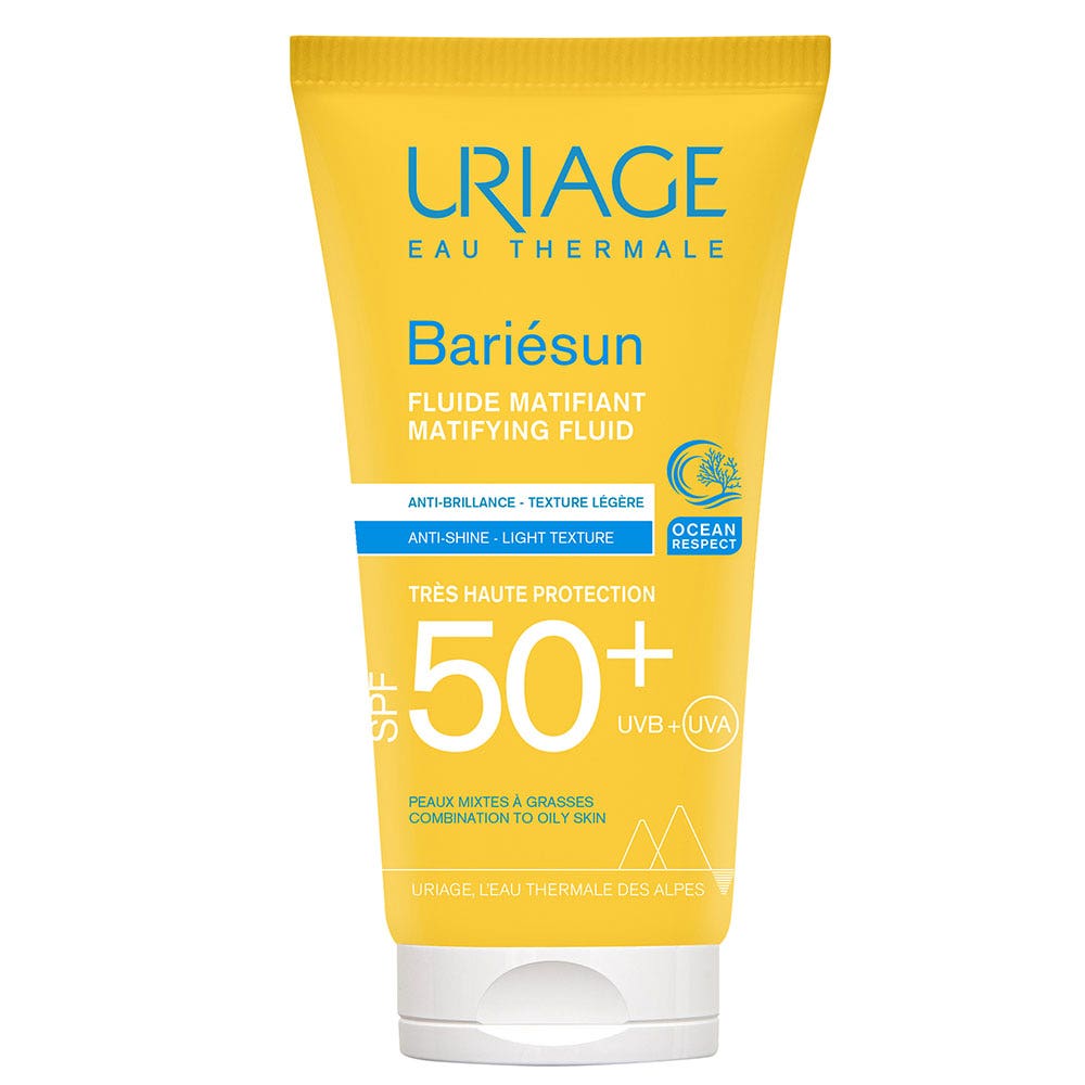 Uriage Bariésun Fluido matificante SPF50+ antibrillos textura ligera 50ml