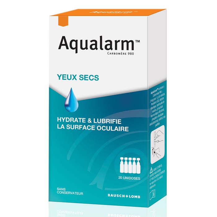 Fluido lubricante hidratante para la superficie ocular 20 Unidosis Aqualarm Bausch&Lomb