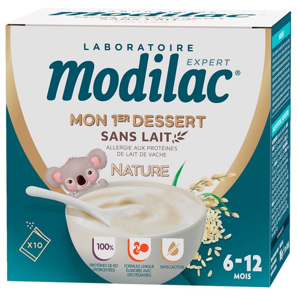 Modilac Mi primer postre sin leche 6-12 meses 10 sobres