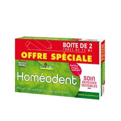 Boiron Homeodent Pasta dentífrica con clorofila para el cuidado completo de las encías 2x75ml