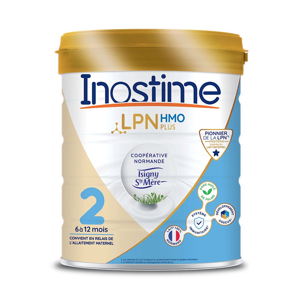 Inostime Leche para lactantes de 2ª edad de 6 a 12 meses 800g