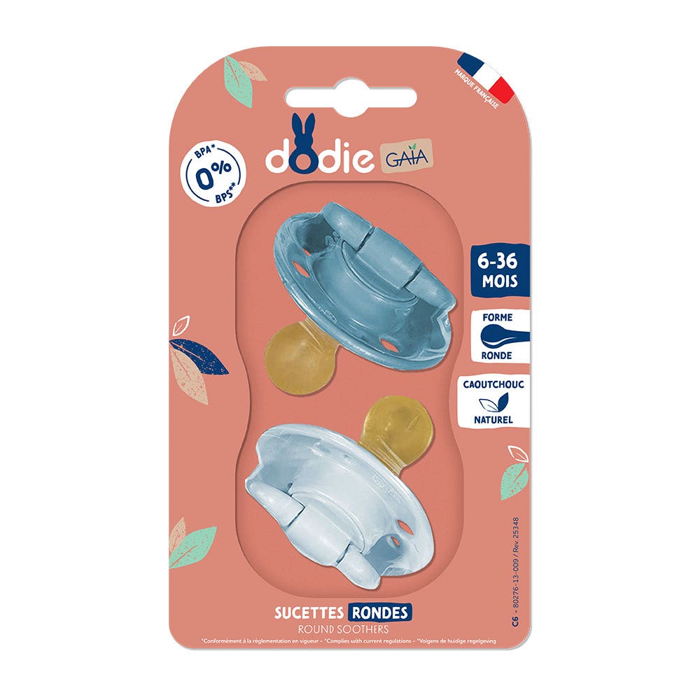 Dodie Chupete redondo simétrico de 6 a 36 meses x2