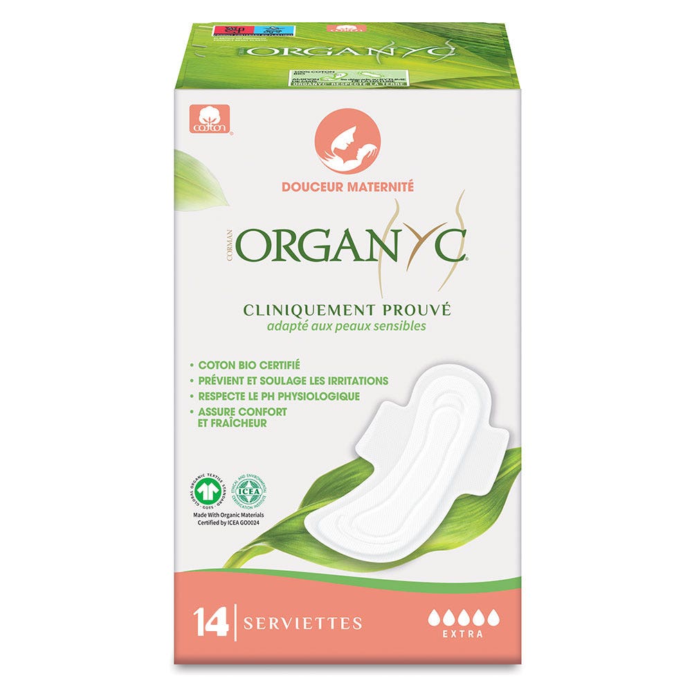 Organyc Proteccion Maxi Suavidad Posparto X10 X14
