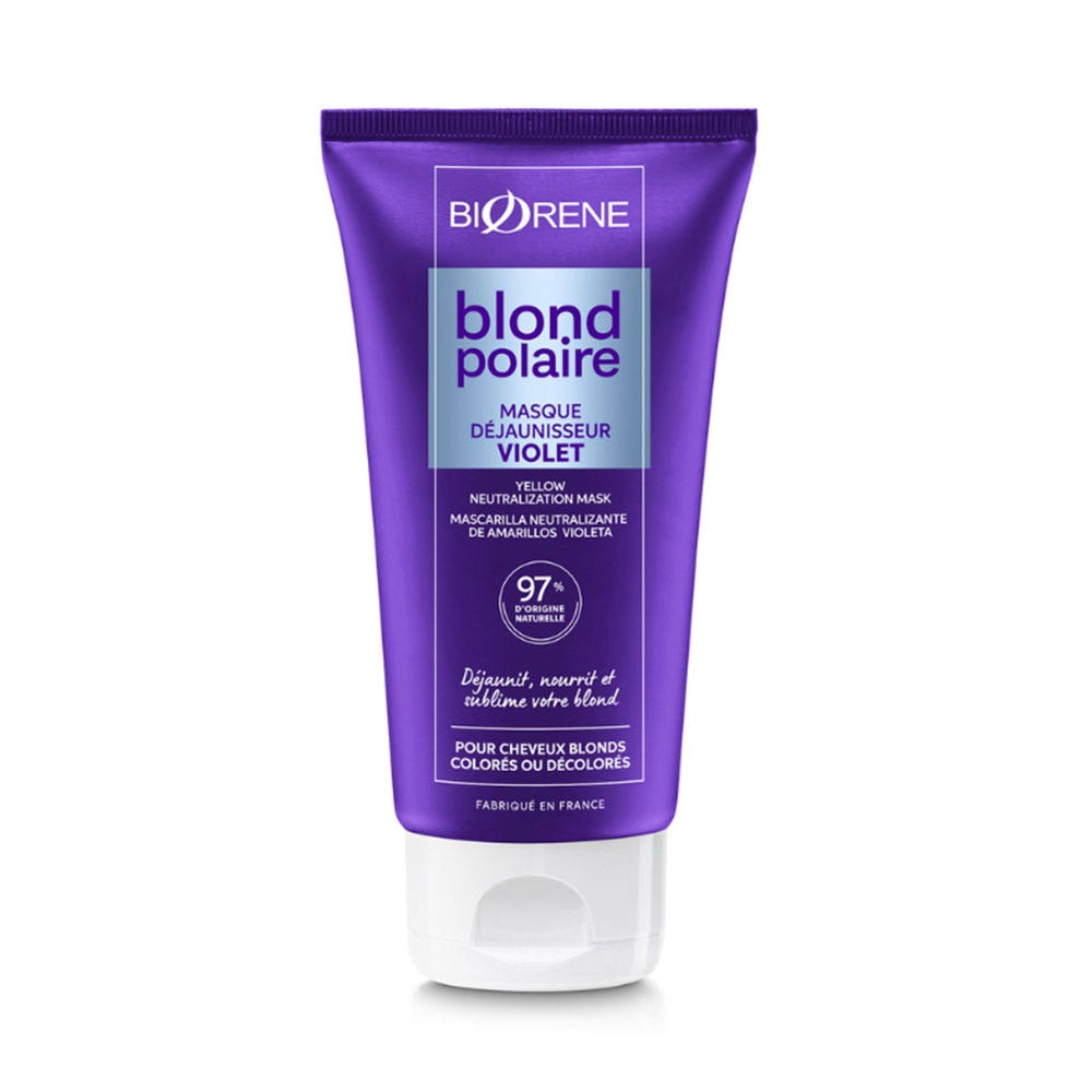 Biorène Rubio polar Mascarilla Dejauning Violeta Blond Me, pelo teñido y decolorado 150 ml