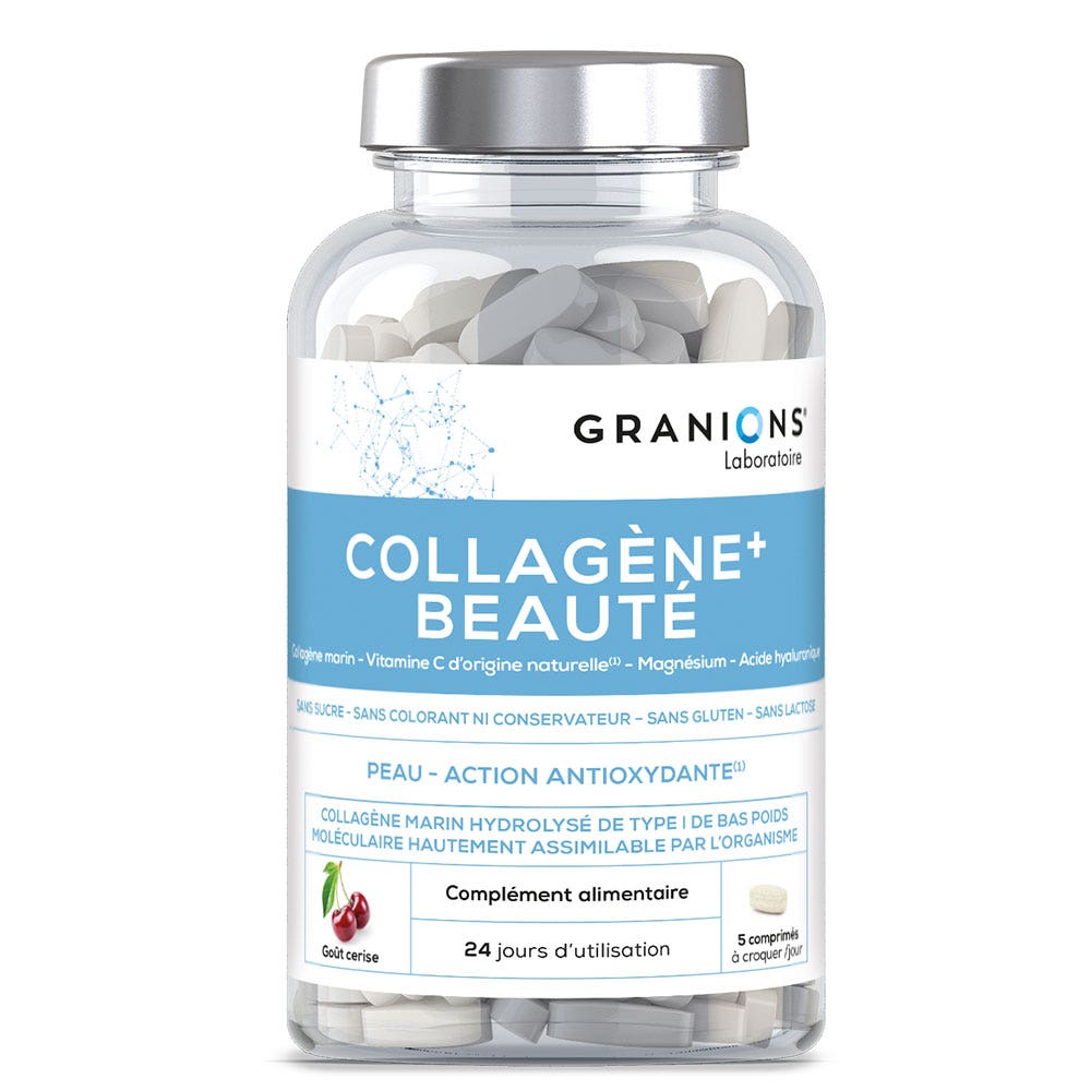 Granions Colágeno+ belleza Cereza 120 comprimidos masticables