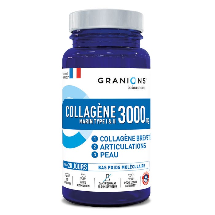 Granions Collagena marina tipo I y II 3000mg 80 comprimidos