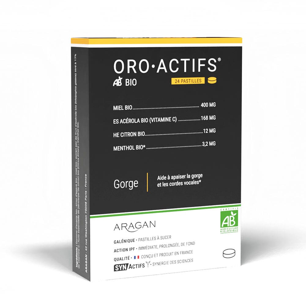 Aragan OROACTIFS® BIO Desfiladero 24 Pastillas para chupar