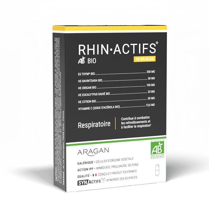 Aragan Synactifs Rhinaction Biografía Respiración 10 cápsulas