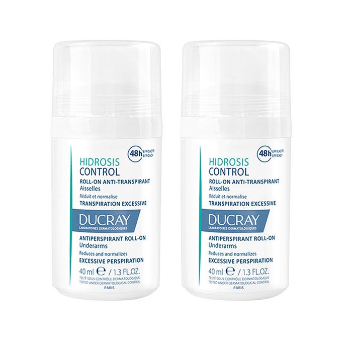 Ducray Hidrosis Control Roll-on Antitranspirante Axilas Hidrosis 2x40ml