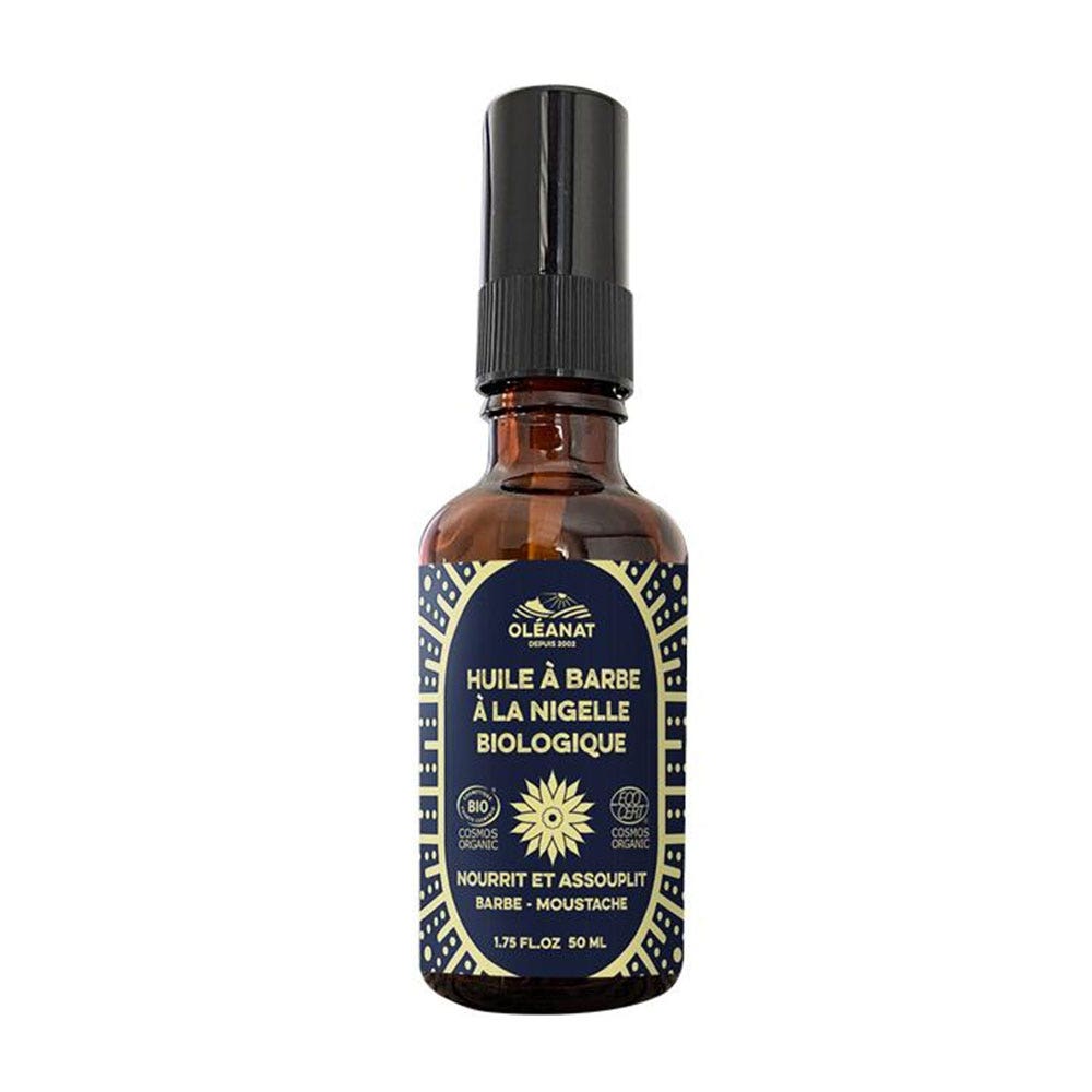 Oleanat Los tesoros de Oriente Medio Aceite para barba y bigote Nigella ecológica 50 ml